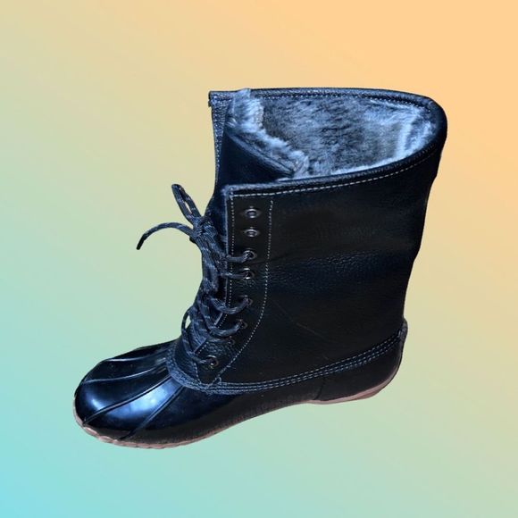 Women's Sporto Delinda Waterproof Lace Up Boot with Webbed Toe Faux Fur Size 10 - Picture 4 of 6